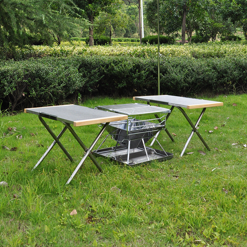 Mesa Portátil de Aço Inoxidáve - Camping Cooking Table With Storage avaliação e preço
